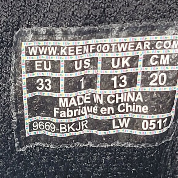 Keen Kid's Black Red Waterproof Hiking Shoes US Size 1 NWOT - Picture 8 of 8